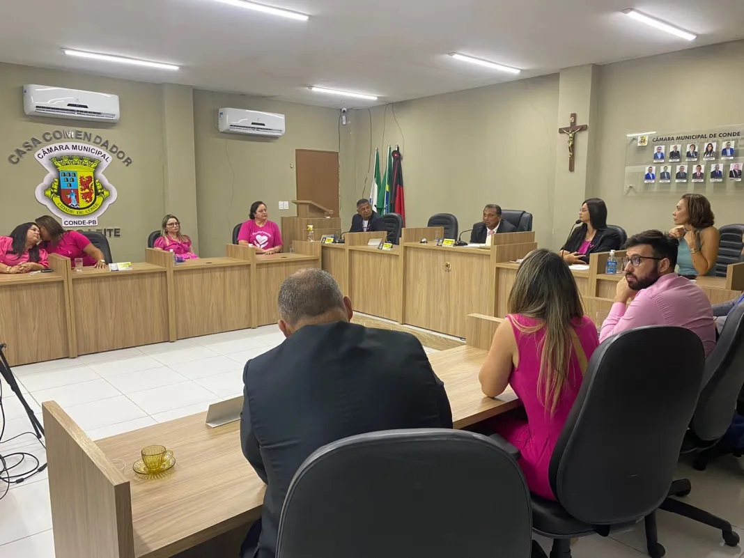 Audiência Pública na Câmara Municipal de Conde discute sobre o mês de prevenção ao Câncer de Mama