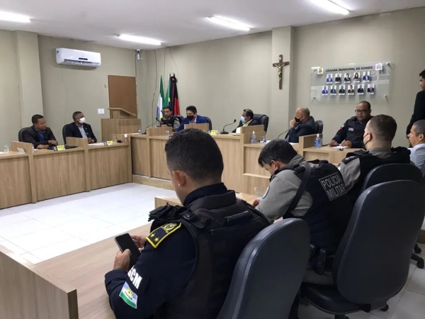 Polícia Civil, Militar e Guarda Civil de Conde e Alhandra participam de Audiência Pública em Plenário da Câmara Municipal de Conde