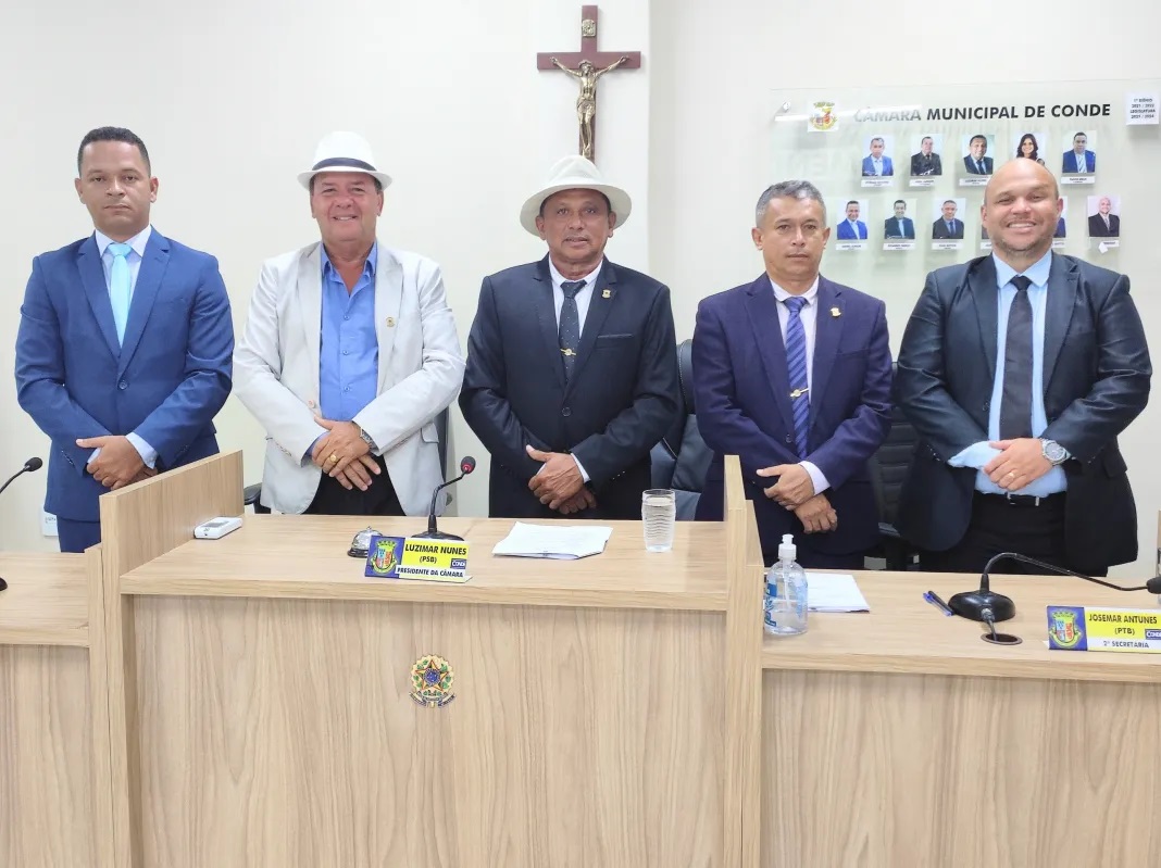 Nova Mesa diretora da Câmara Municipal de Conde toma posse neste domingo (02)