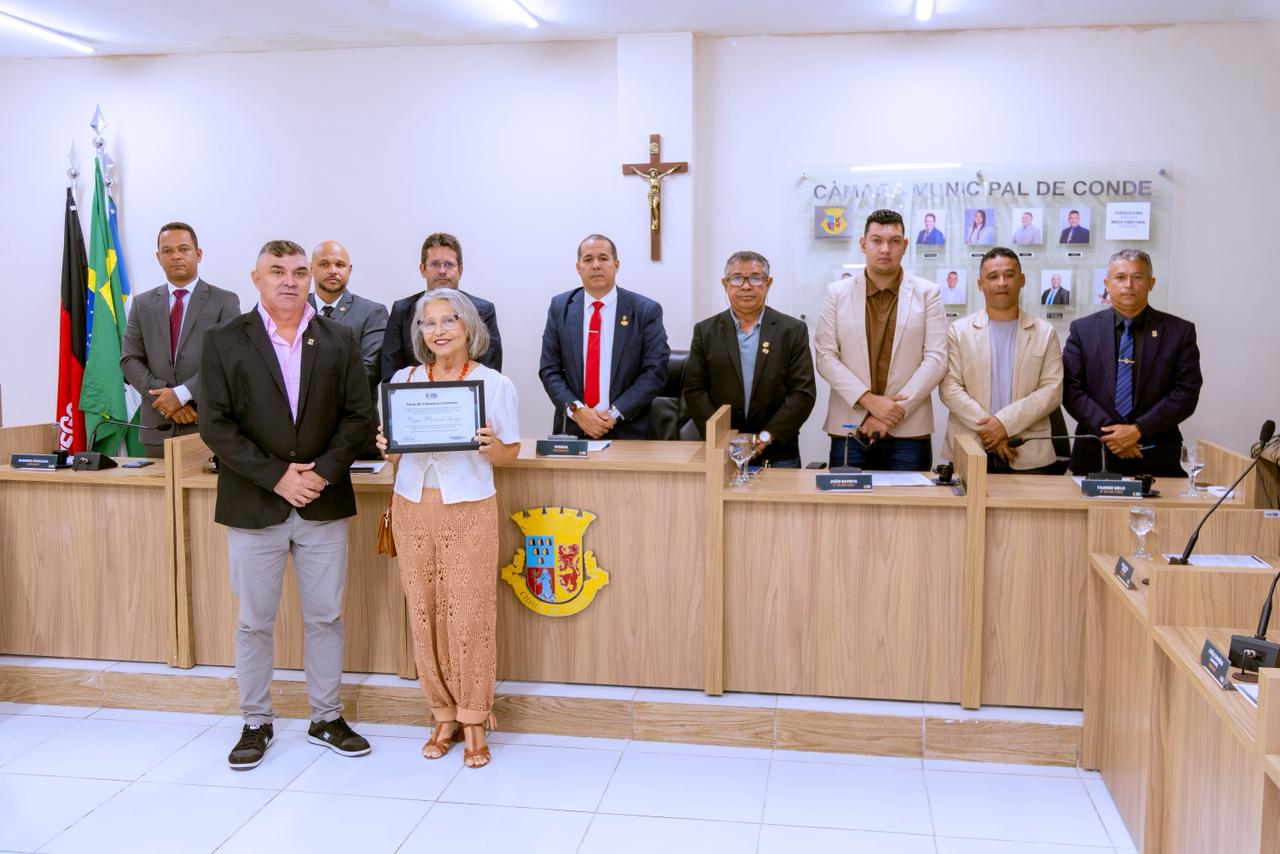 Vereadores de Conde entregam título de cidadão e aprovam homenagem ao deputado Aguinaldo Ribeiro 