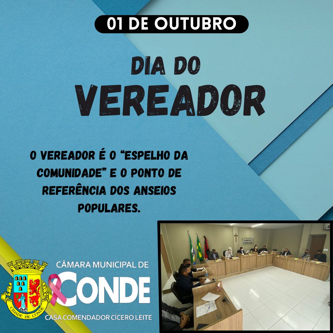 Dia 1º de outubro – Dia do Vereador