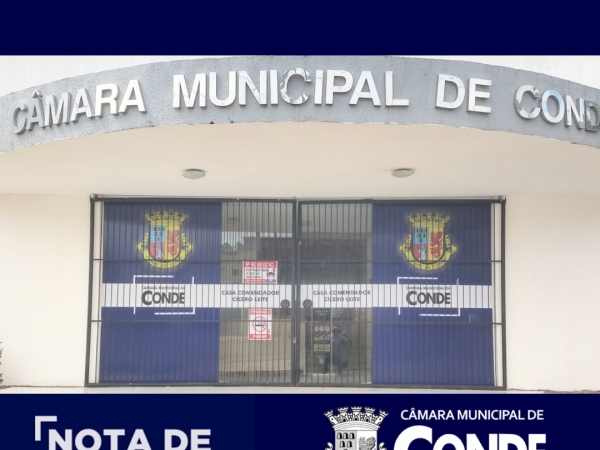 NOTA DE REPÚDIO: Câmara Municipal de Conde repudia qualquer tipo de violência contra mulher